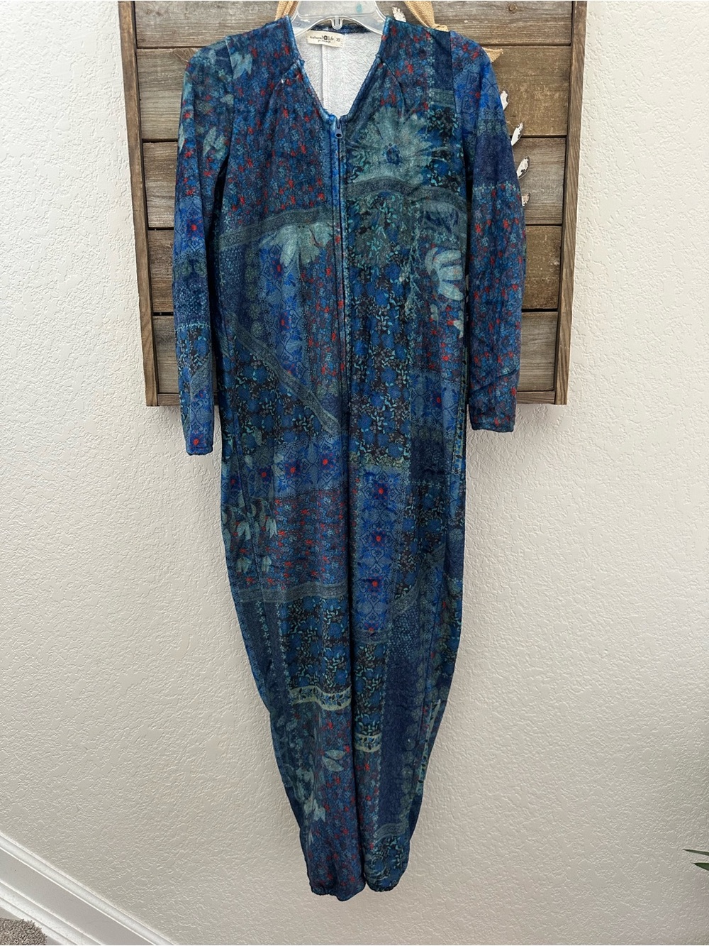 Natural Life blue one piece jumper pajama size XS